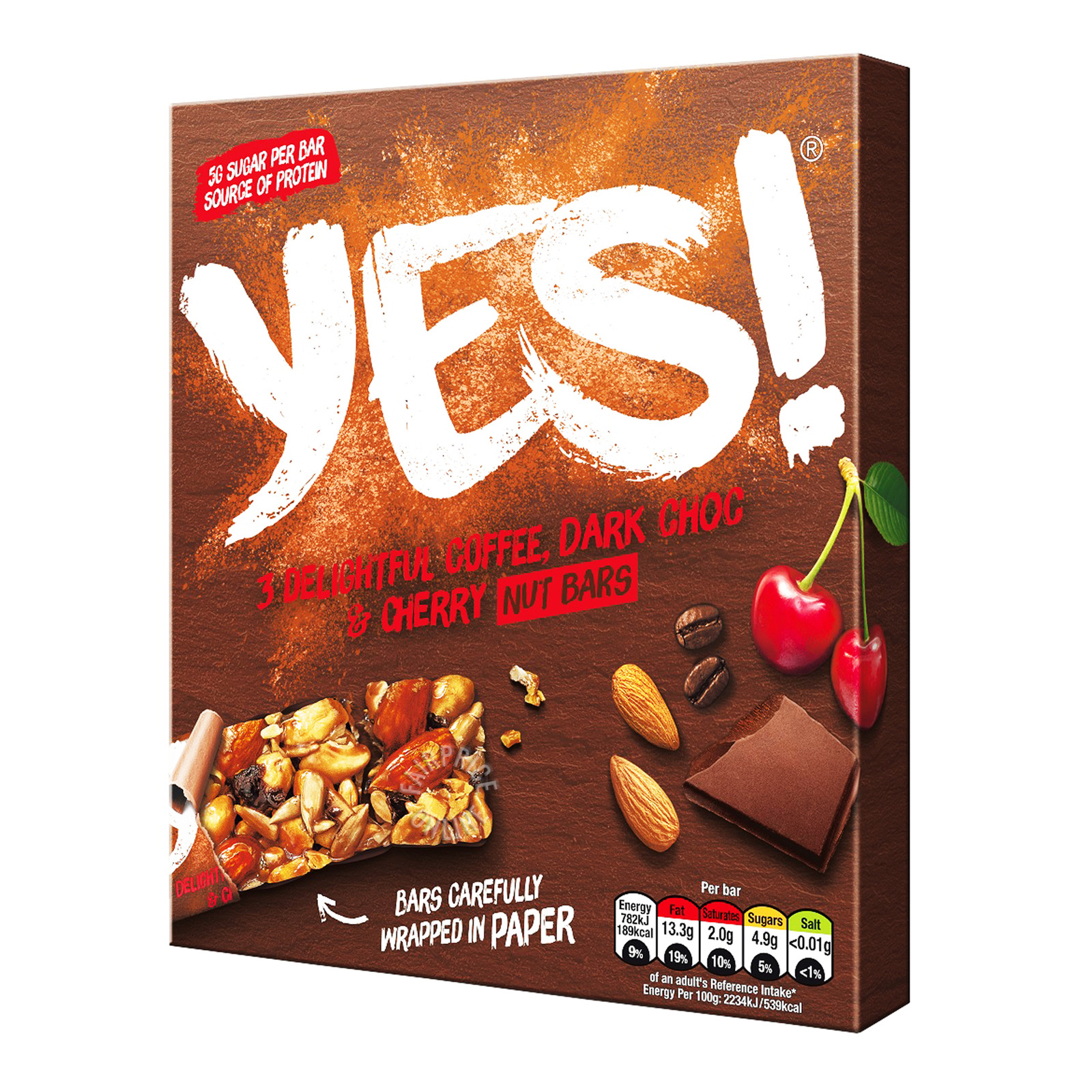 Yes! Nut Bars - Coffee, Dark Choc & Cherry