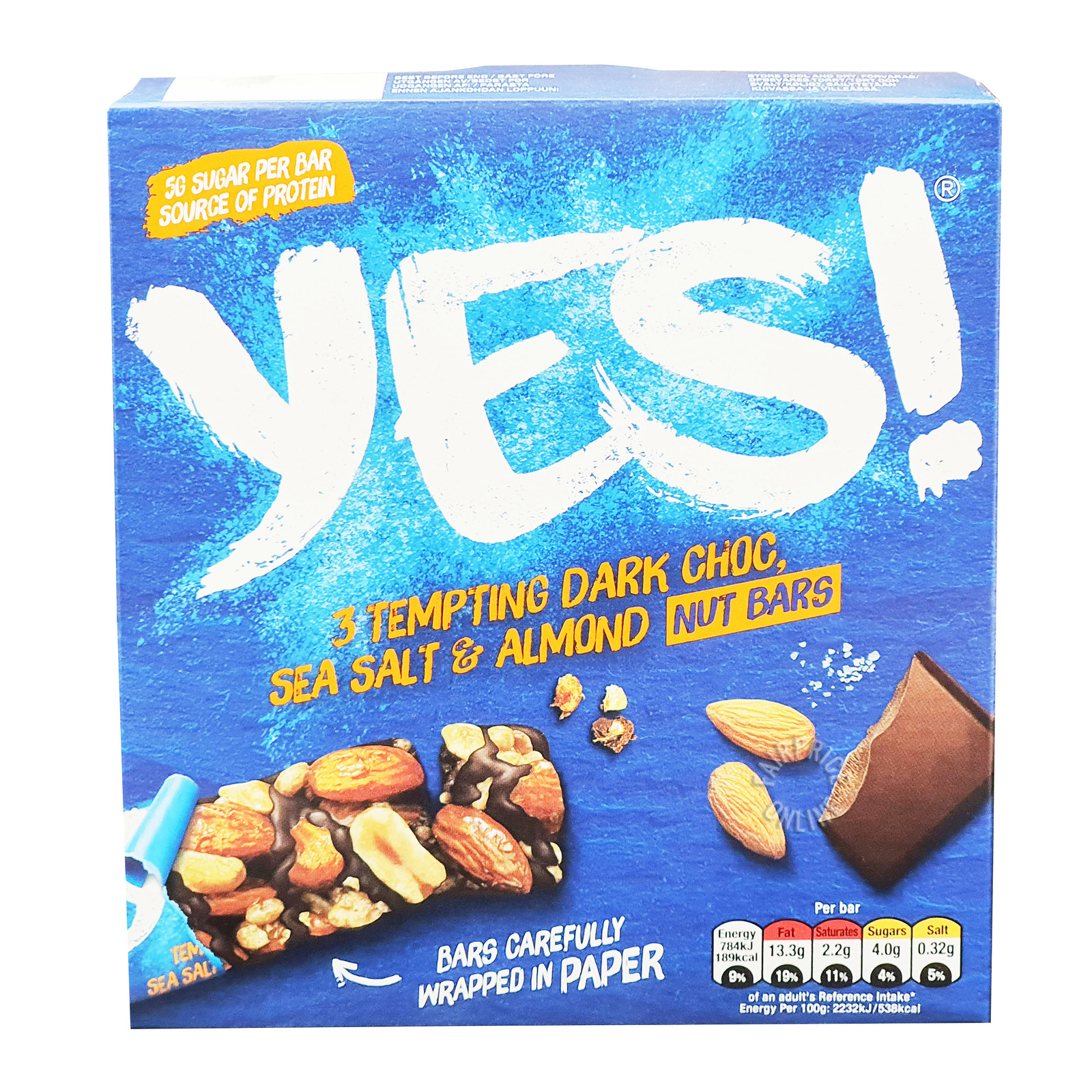 Yes! Nut Bars - Dark Choc, Sea Salt & Almond