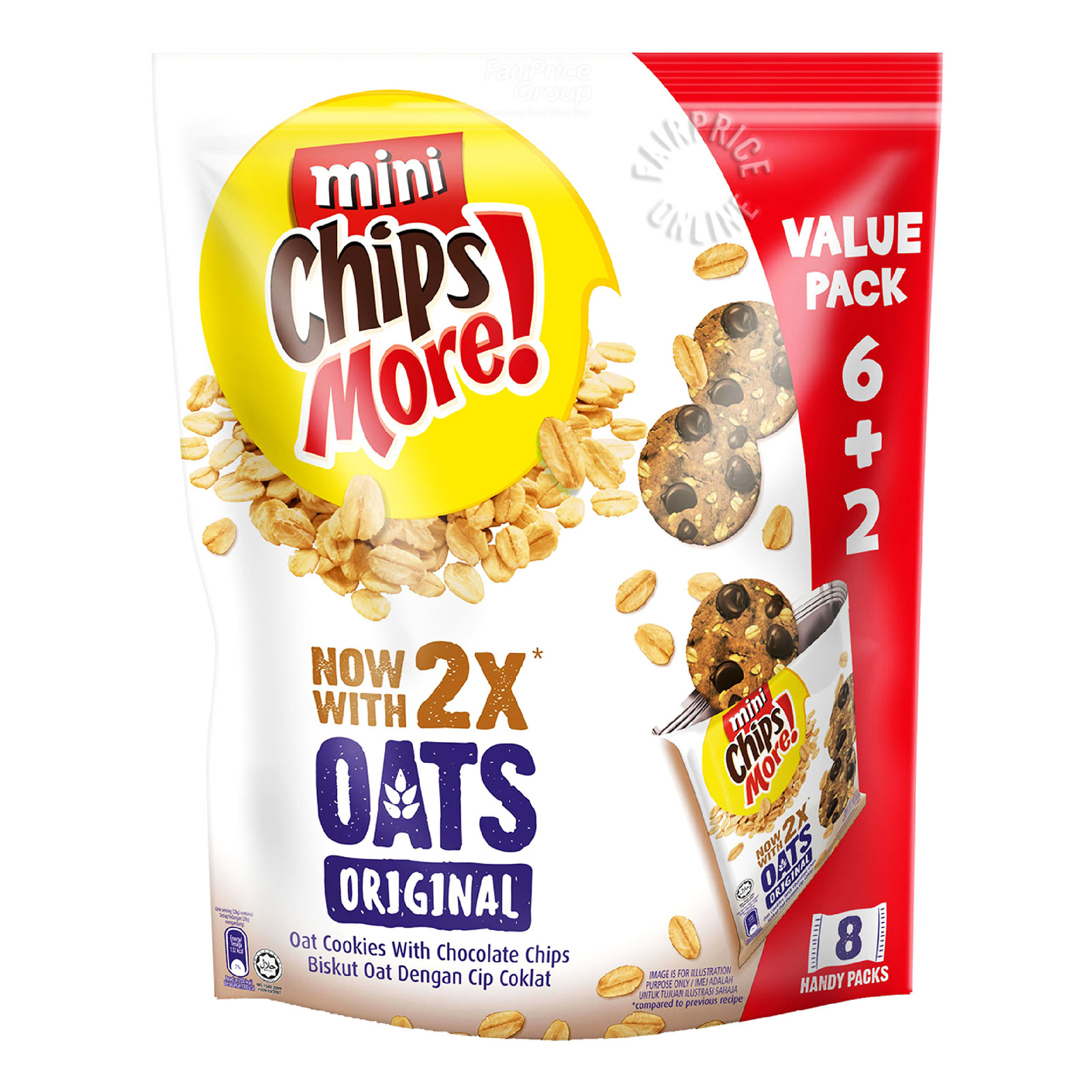 Chipsmore Chocolate Chip Cookies with Oats Minis - Original