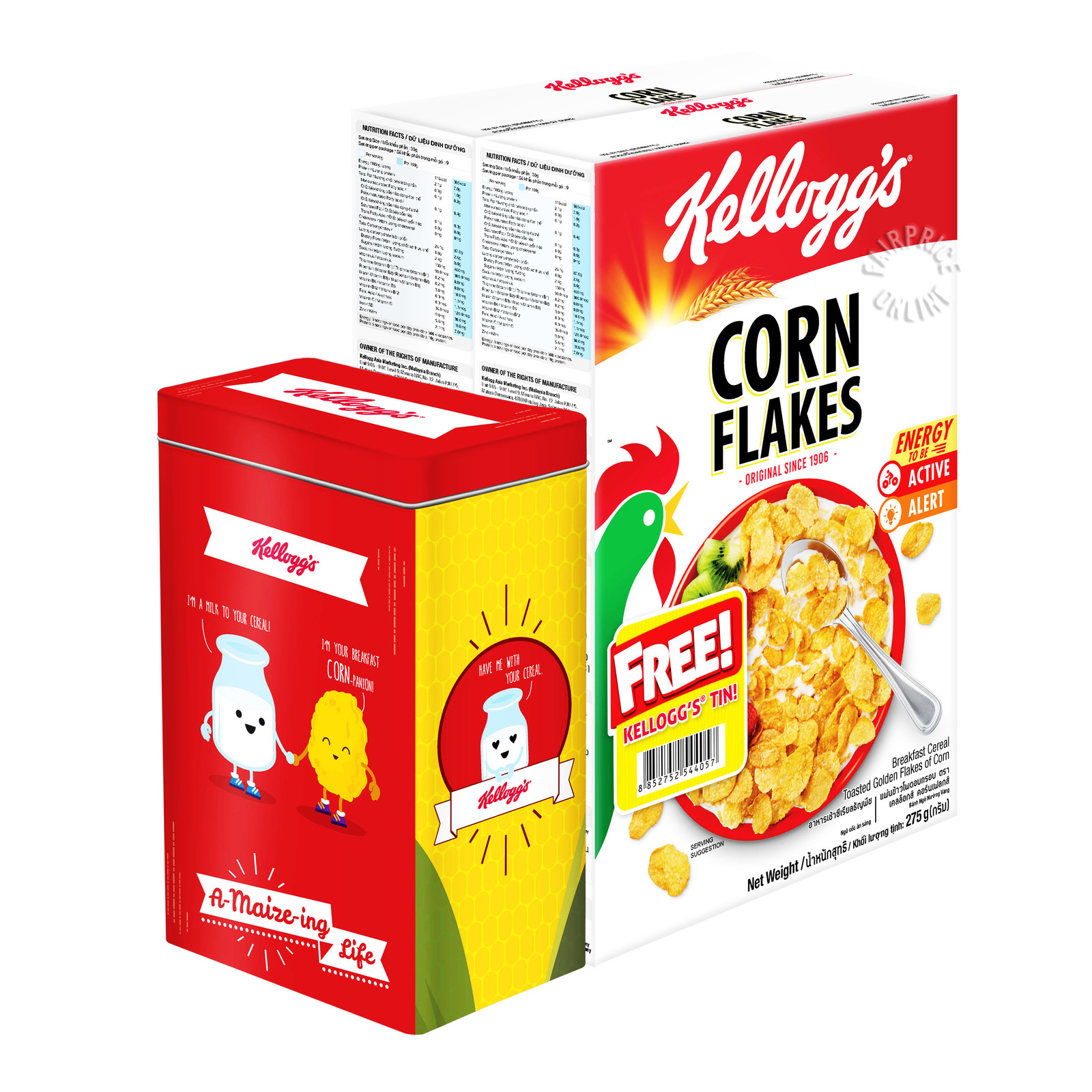 Kellogg's Cereal - Cornflakes + Tin