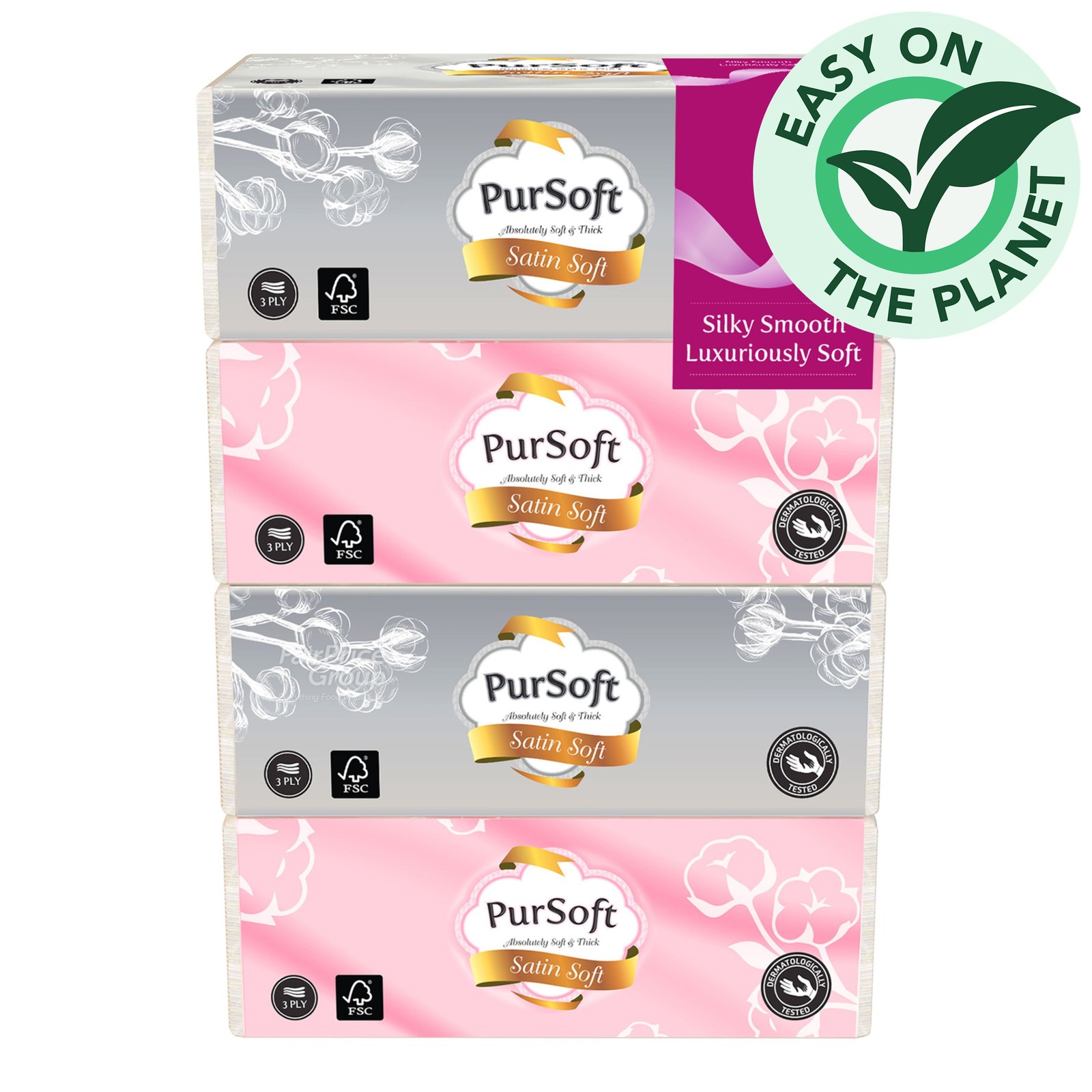 PurSoft Tissue Soft Pack - Satin Soft (3ply)