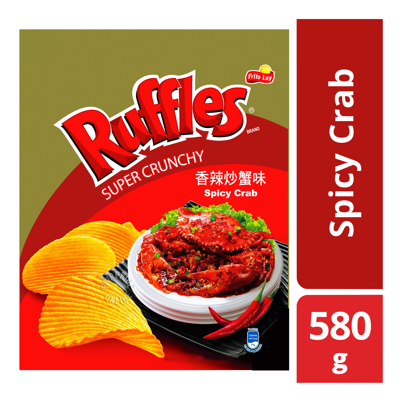 Ruffles Super Crunch Chips - Spicy Crab