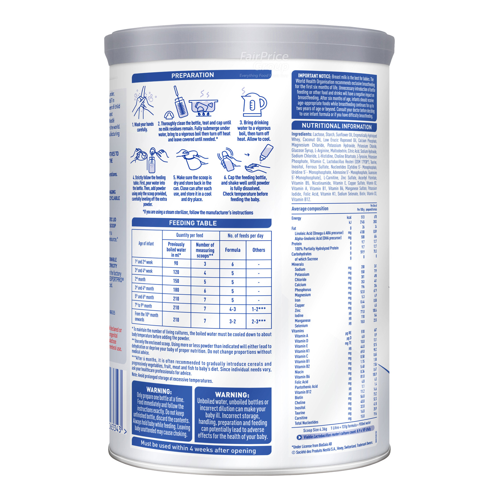 Nestle Nan A R Special Infant Formula Milk Powder Stage 1 NTUC 
