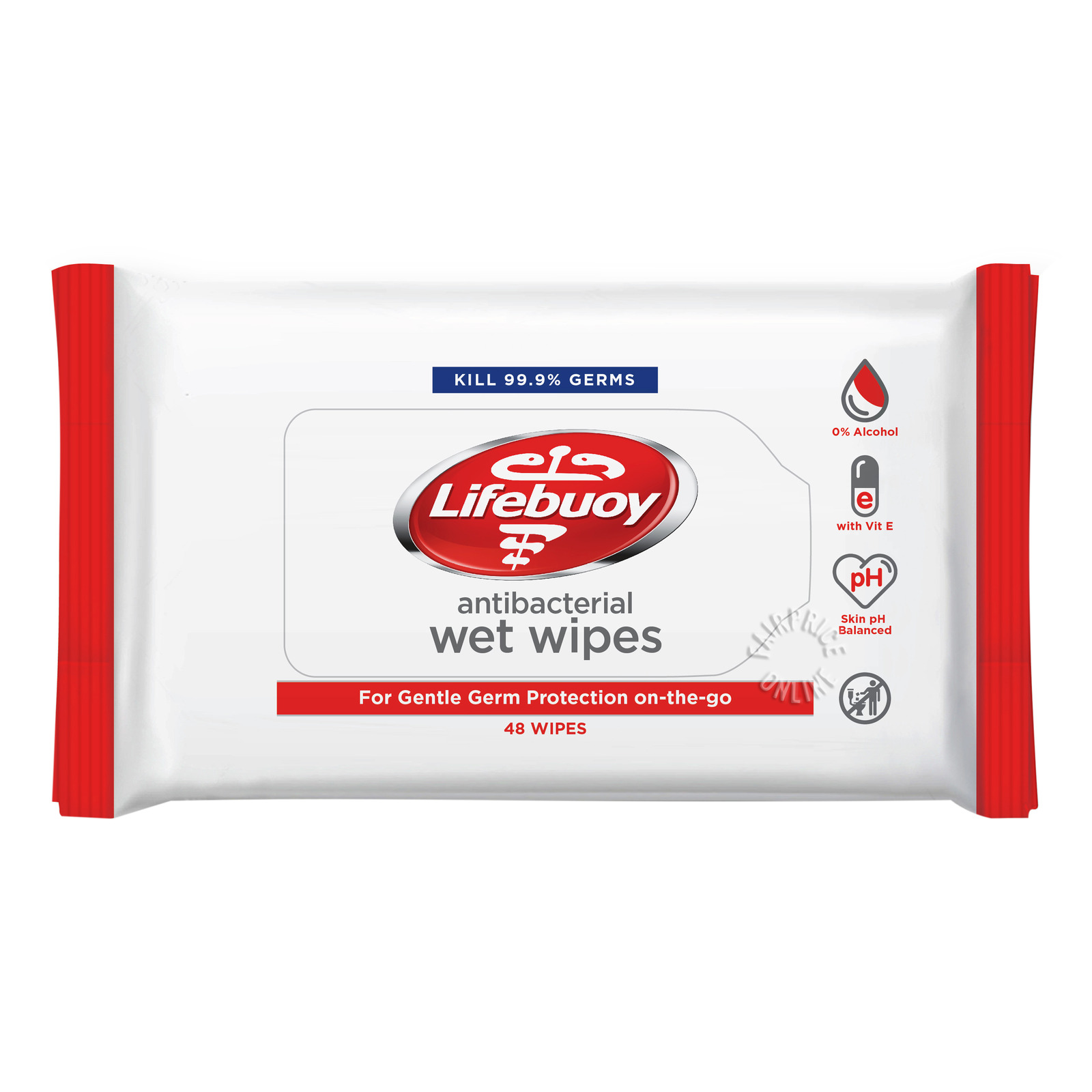 Lifebuoy Antibacterial Wet Wipes 48 count