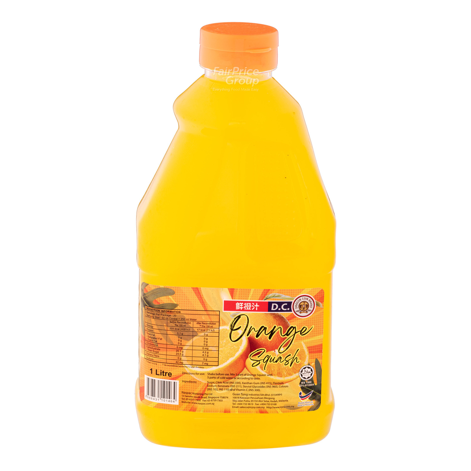 Dragon Coin Fruit Cordial - Orange Squash