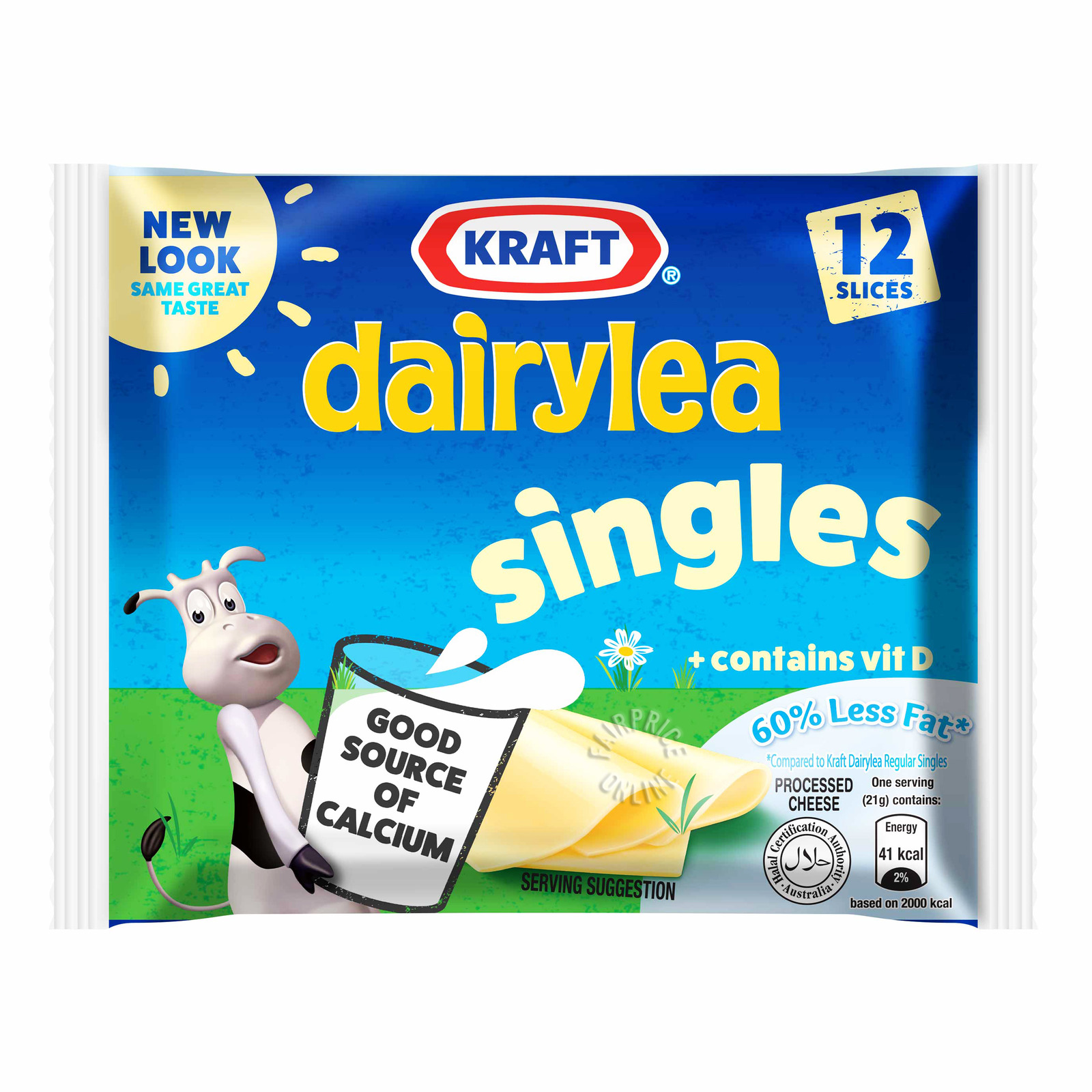 Kraft Hi-Calcium Singles Cheese - 60% Less Fat