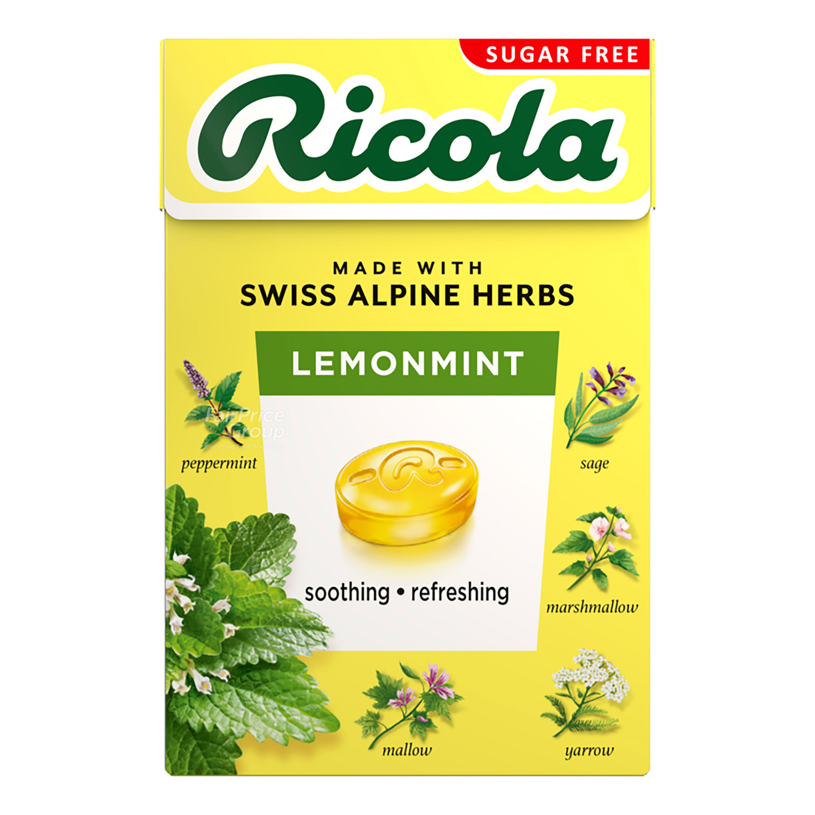Ricola Natural Relief Swiss Herb Lozenges - LemonMint (No Sugar)