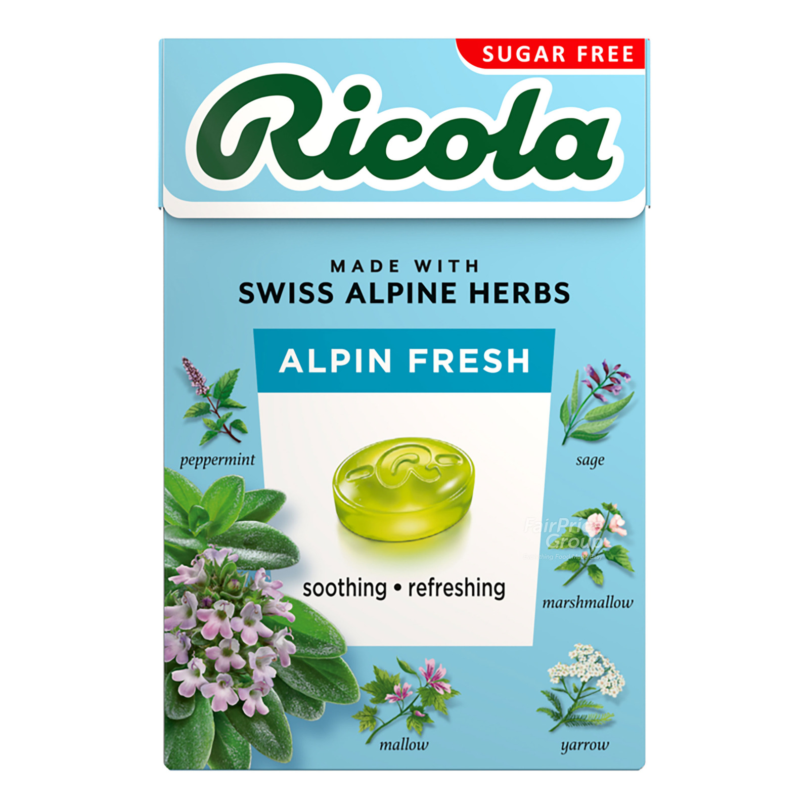 Ricola Natural Relief Swiss Herb Lozenges - Alpin Fresh (No Sugar)