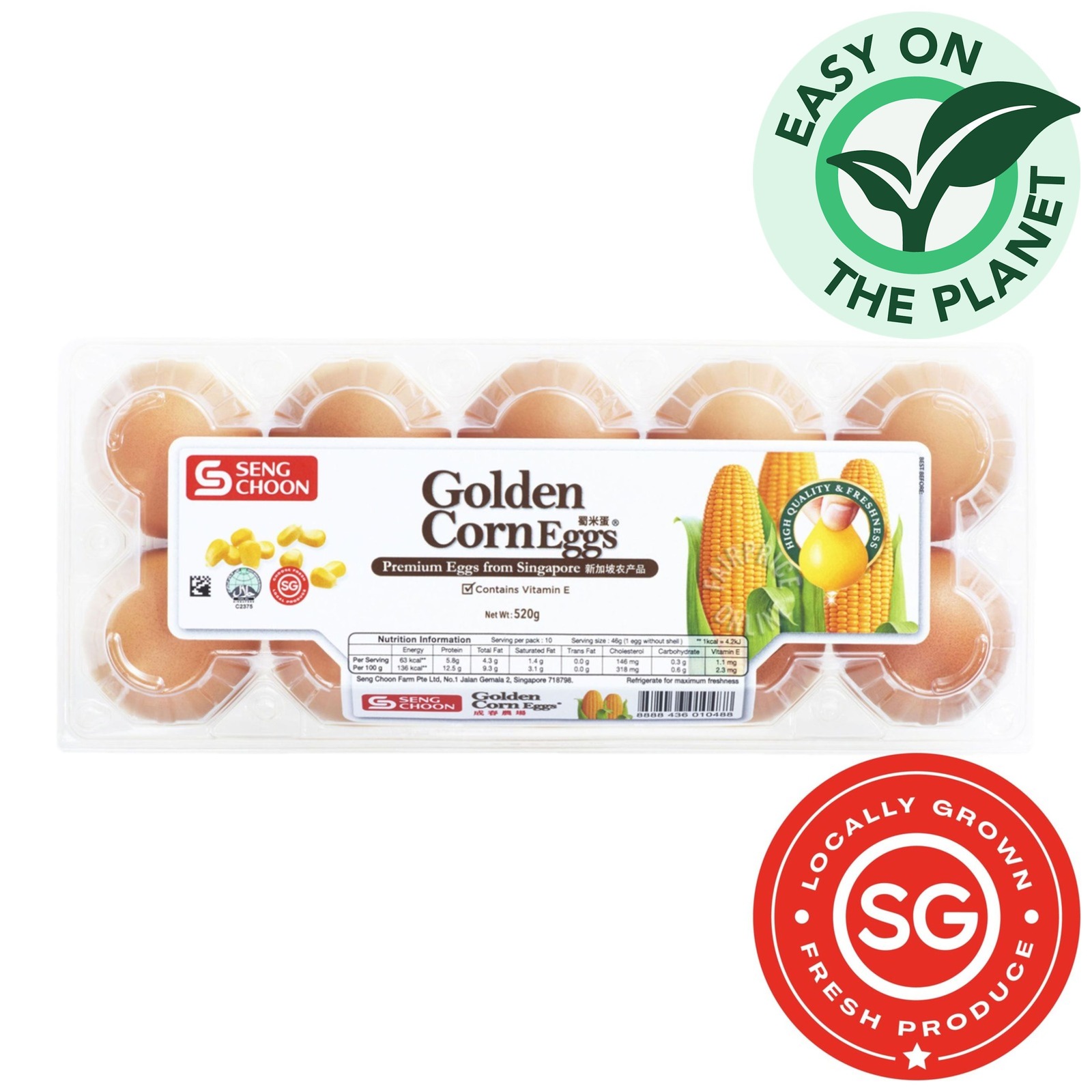 Seng Choon Lower Cholesterol Eggs - Golden Corn