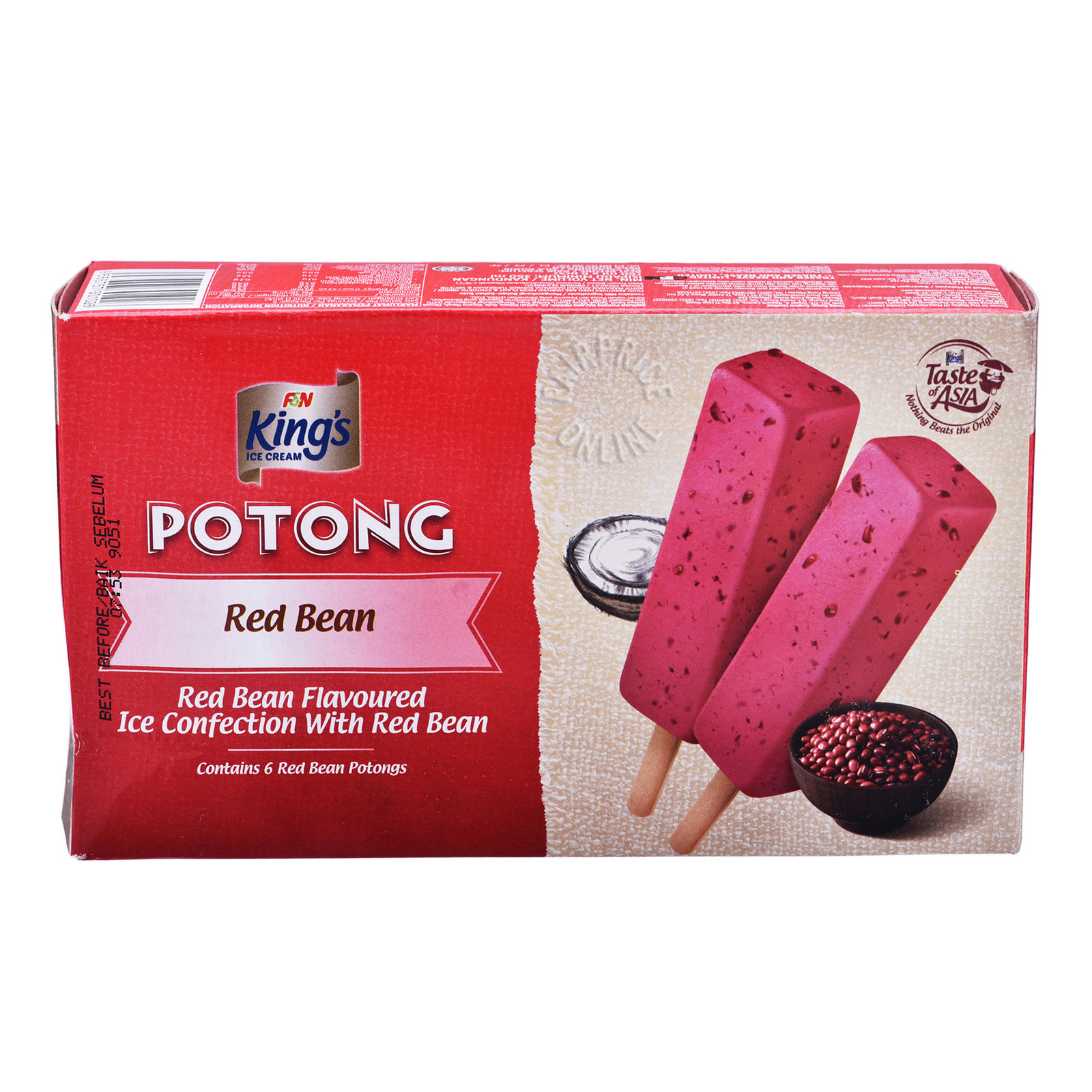 King's Potong Ice Cream - Red Bean