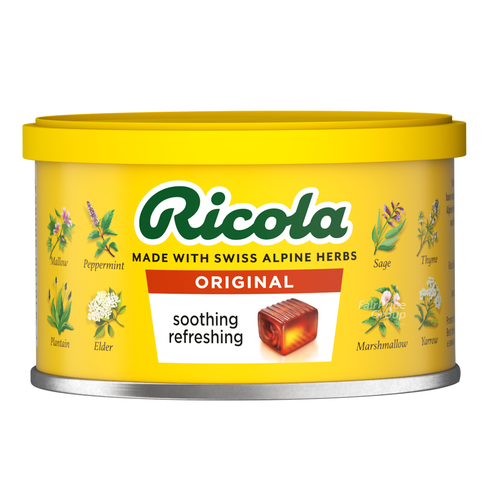 Ricola Natural Relief Swiss Herb Candy Tin