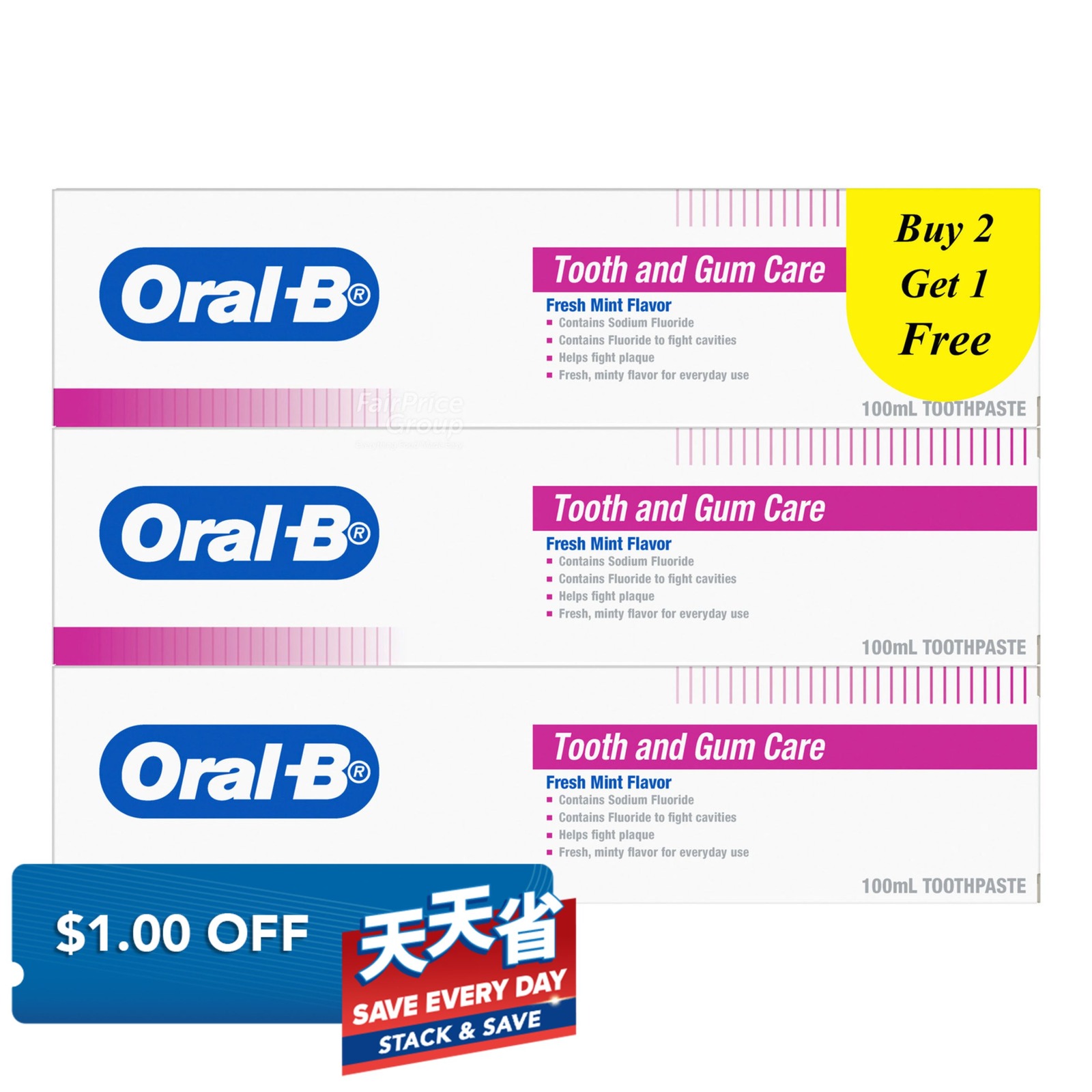 Oral-B Tooth and Gum Care Toothpaste - Fresh Mint