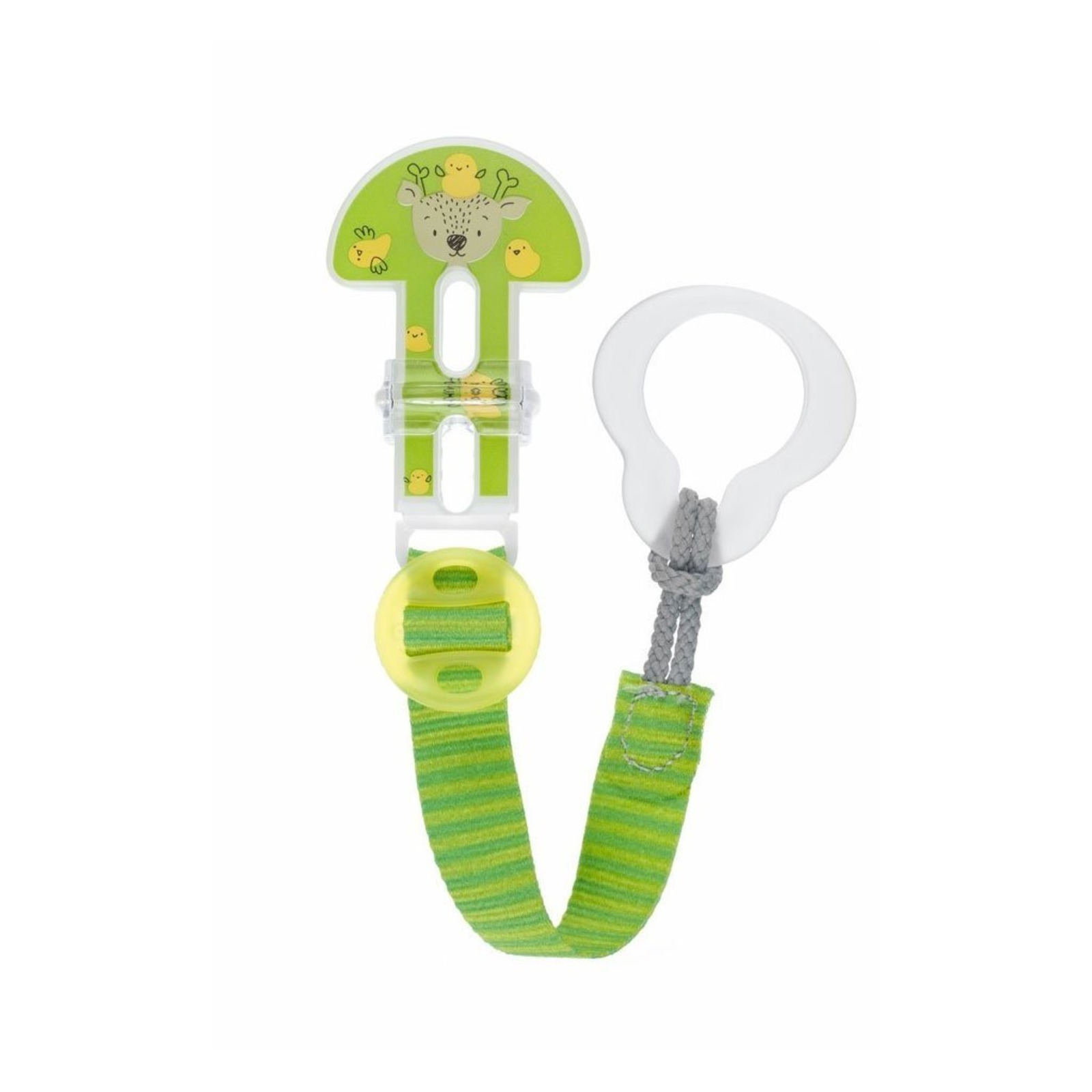 MAM Clip It! Baby Pacifier Holder - Green/Grey