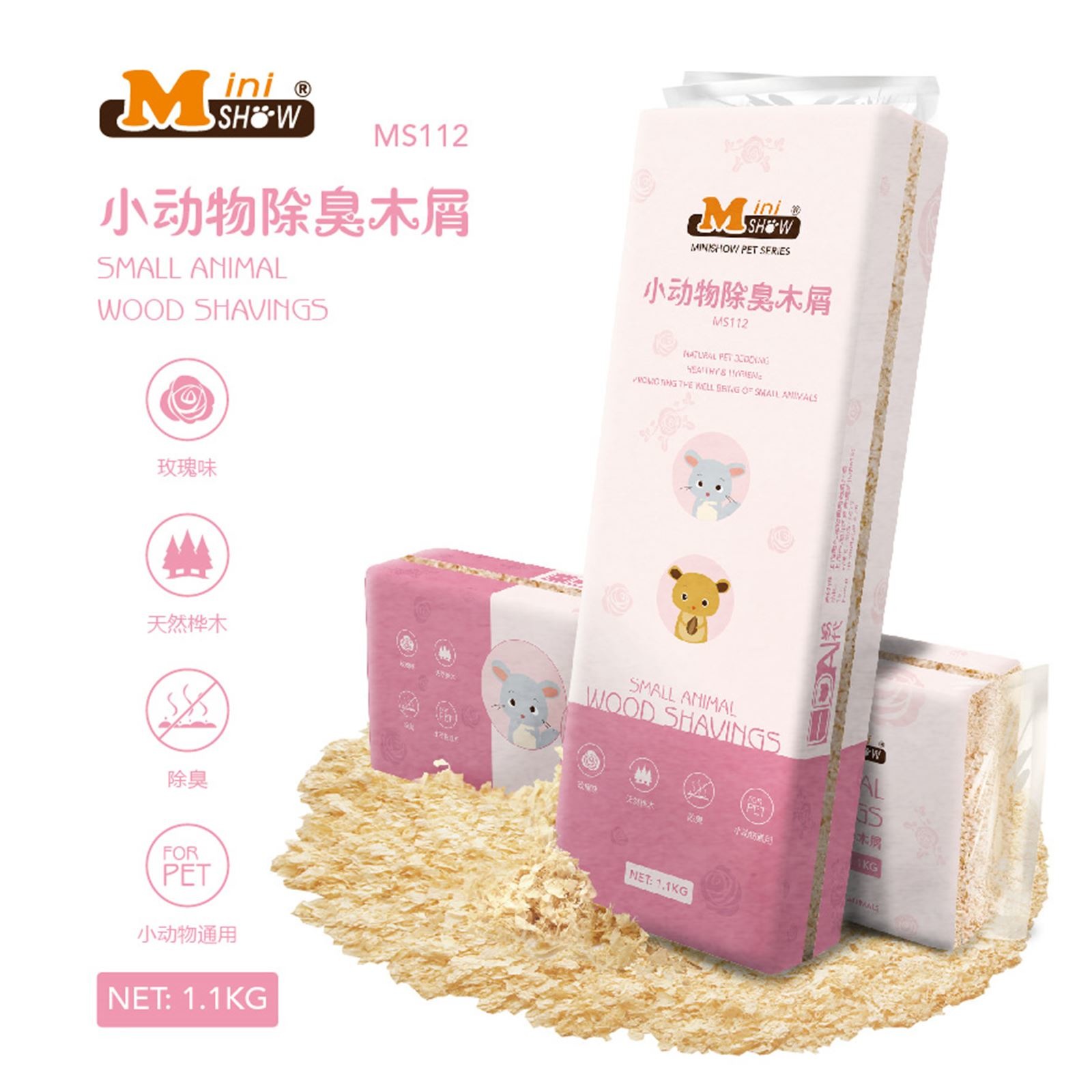 Edai Minishow Wood Shavings Rose