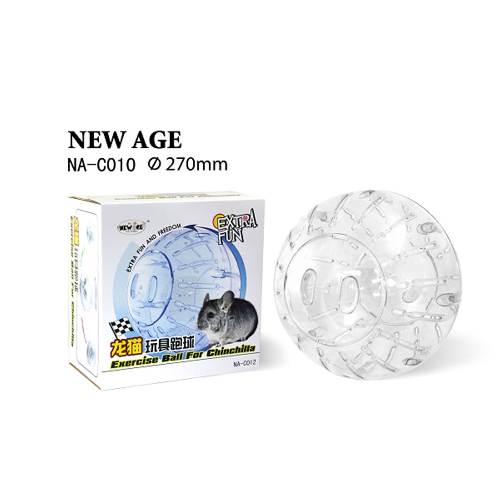 Edai New Age Chinchilla Exercise Ball Clear