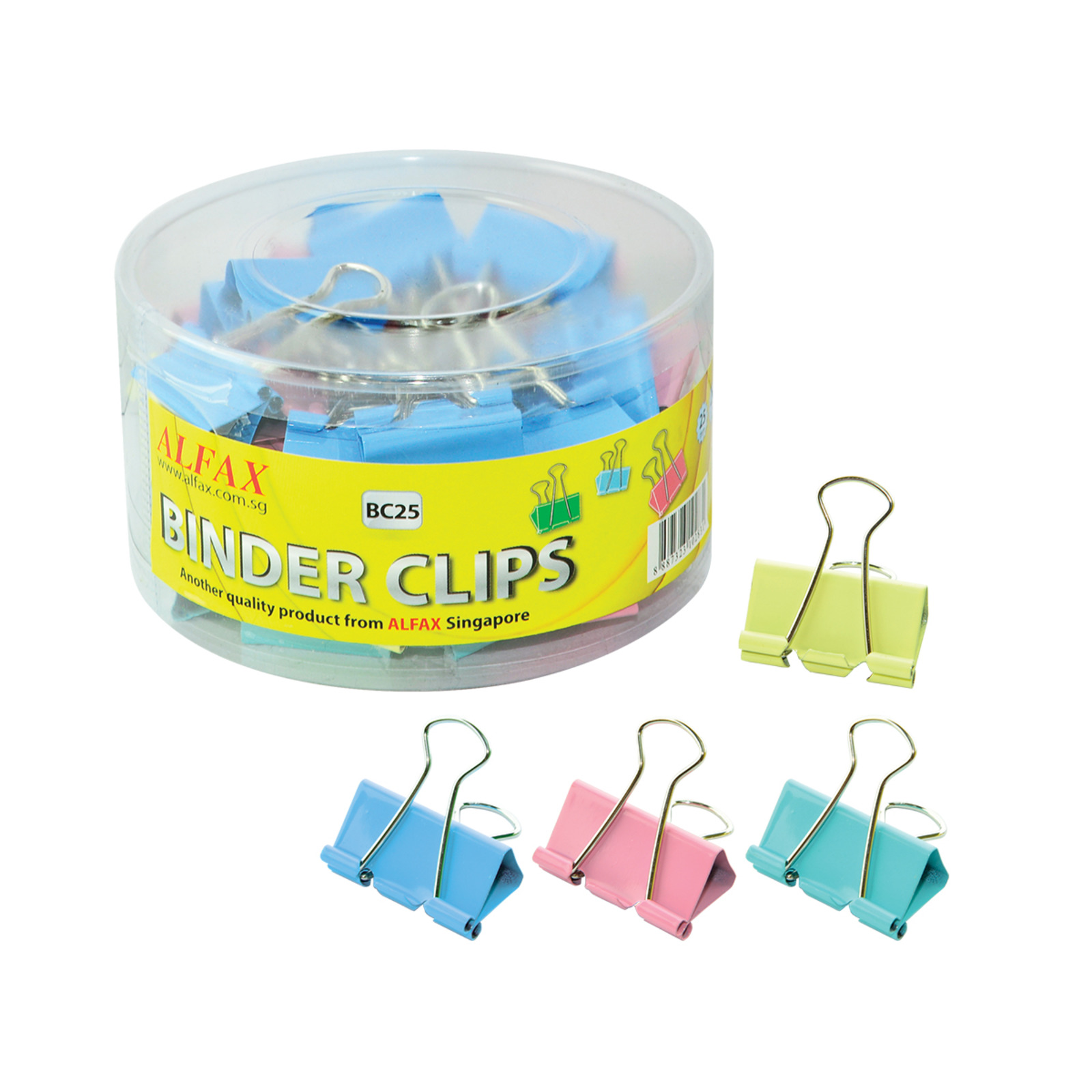 ALFAX BC25 Colour Binder Clip 25mm 48's
