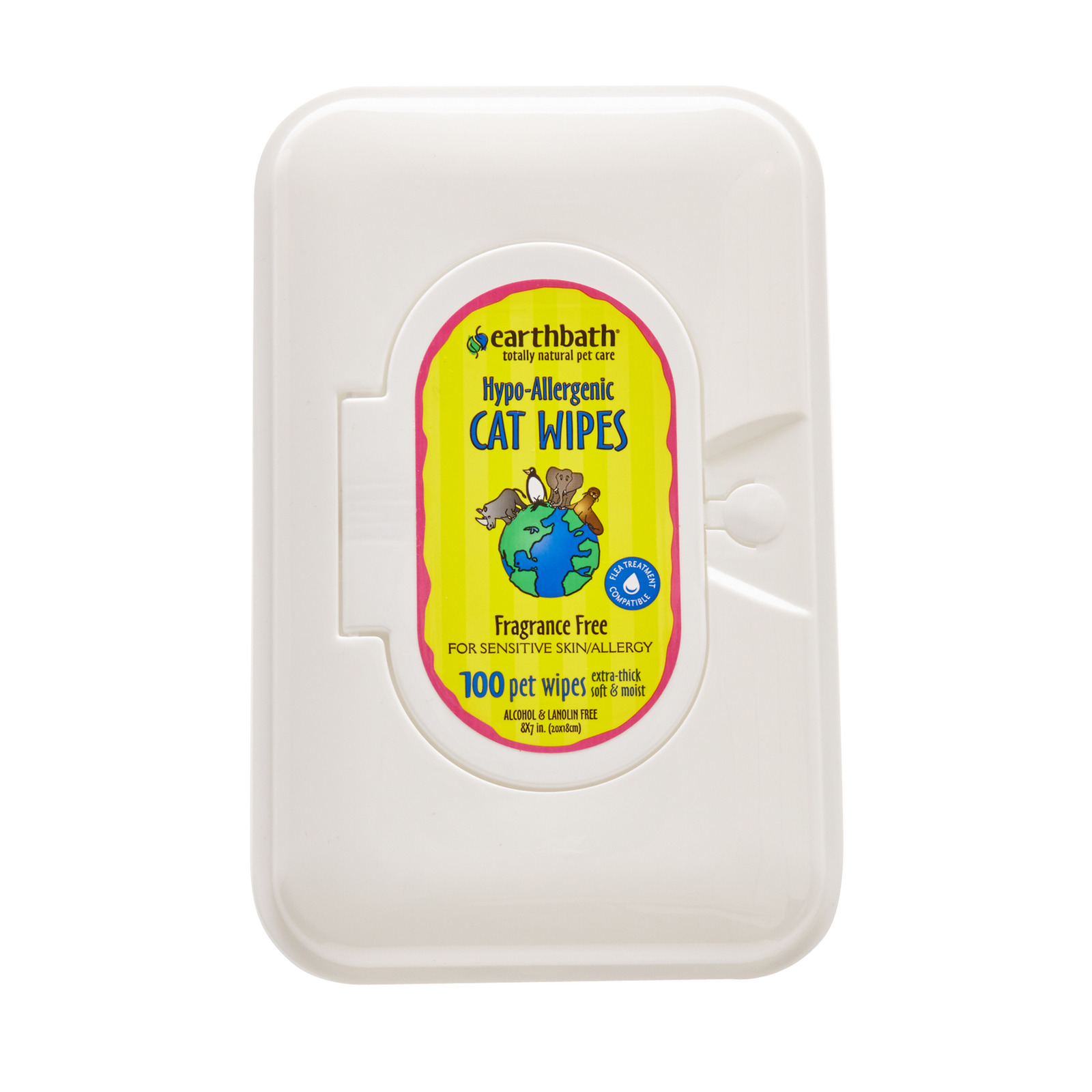 Earthbath Cat Hypo-allergenic Wipes 100pcs