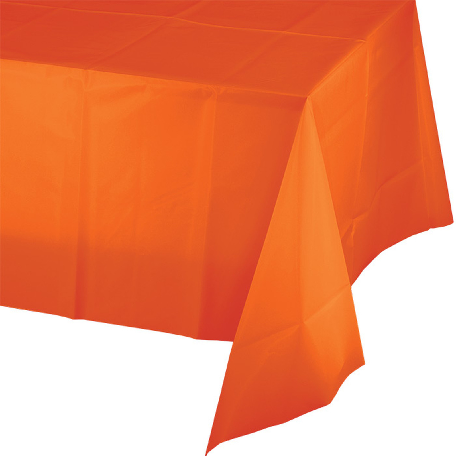 Creative Converting Orange Plastic Tablecover