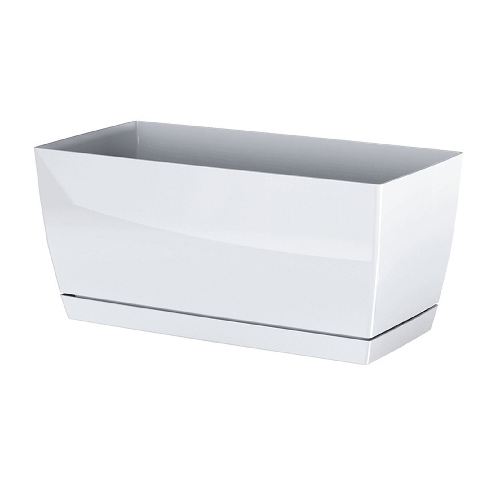 Prosperplast Coubi Plant Pot - White (290 X 142 X 136mm)