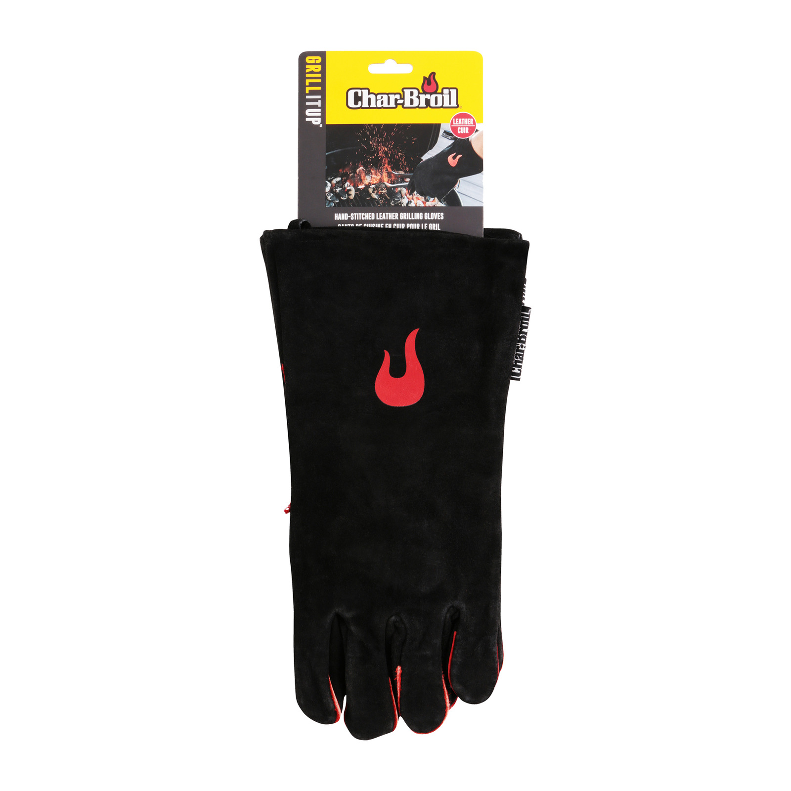 Char-Broil Hand-Stitched Leather BBQ Grilling Kitchen Gloves