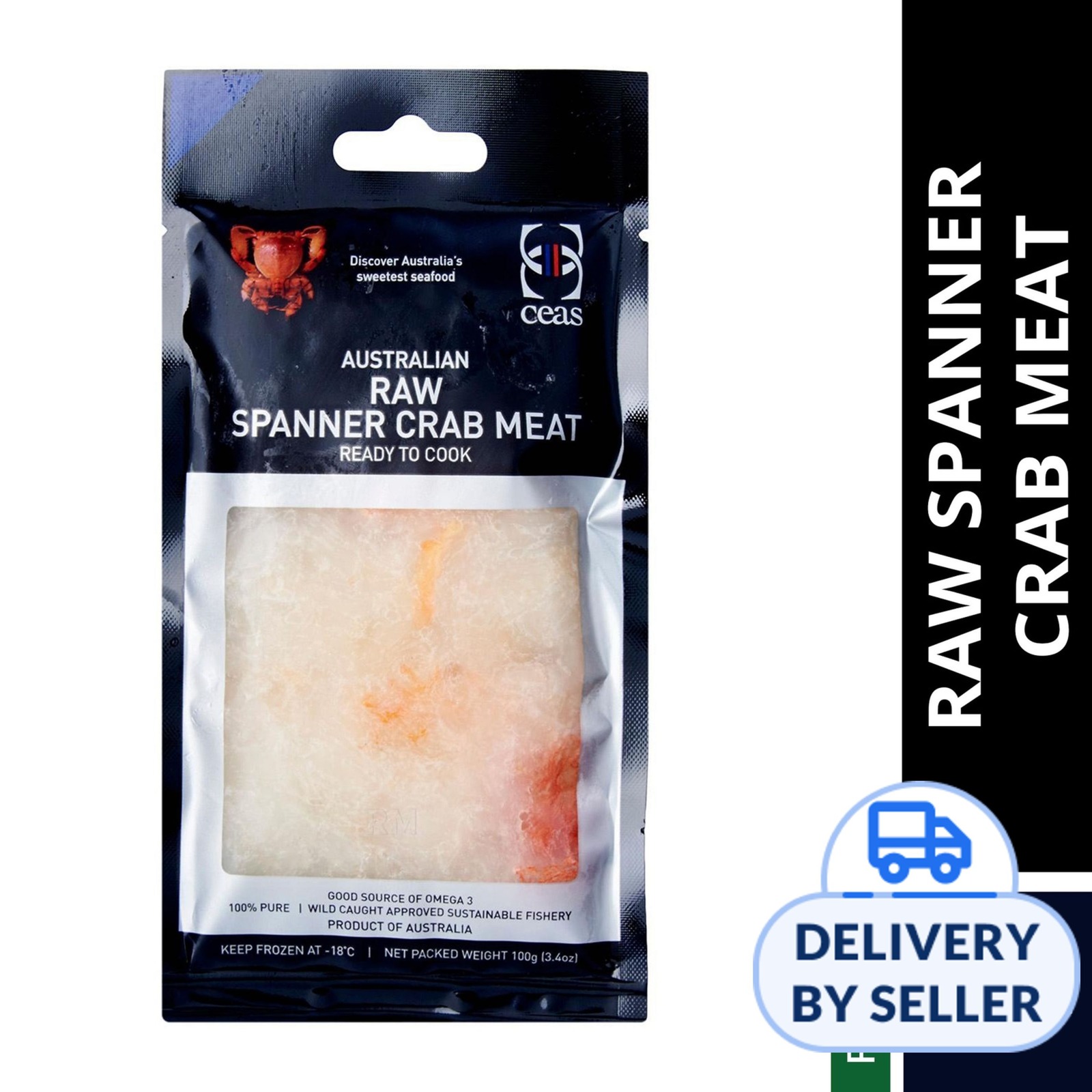 CEAS Australian Wild Frozen Raw Spanner Crab Meat - By Culina