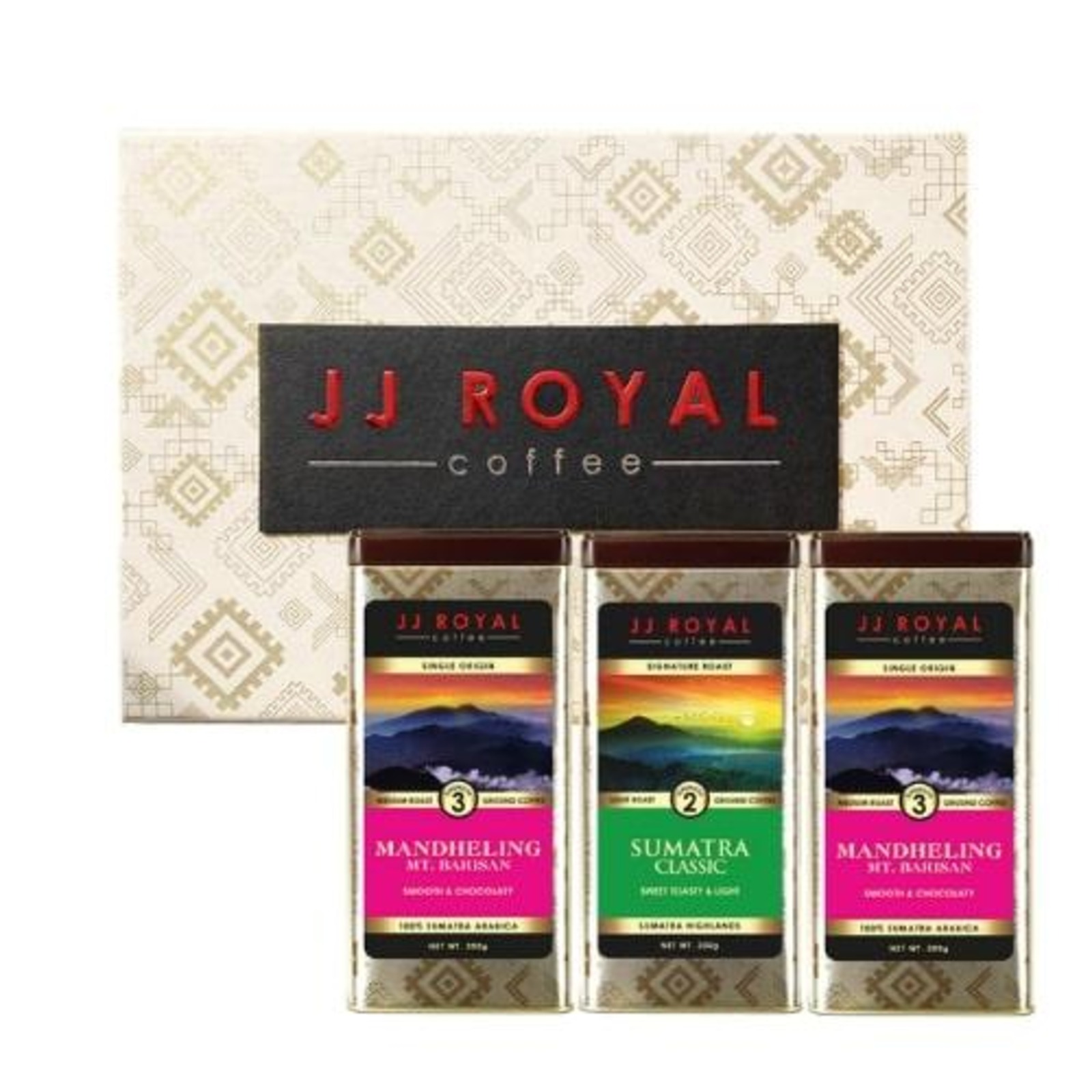 JJ Royal Coffee - Mandheling Ground Coffee Set & Free Gift Bag