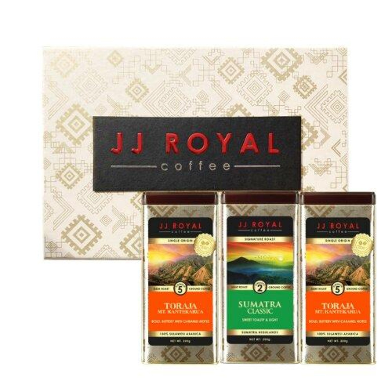 JJ Royal Coffee - Toraja Ground Coffee Set & Free Gift Bag