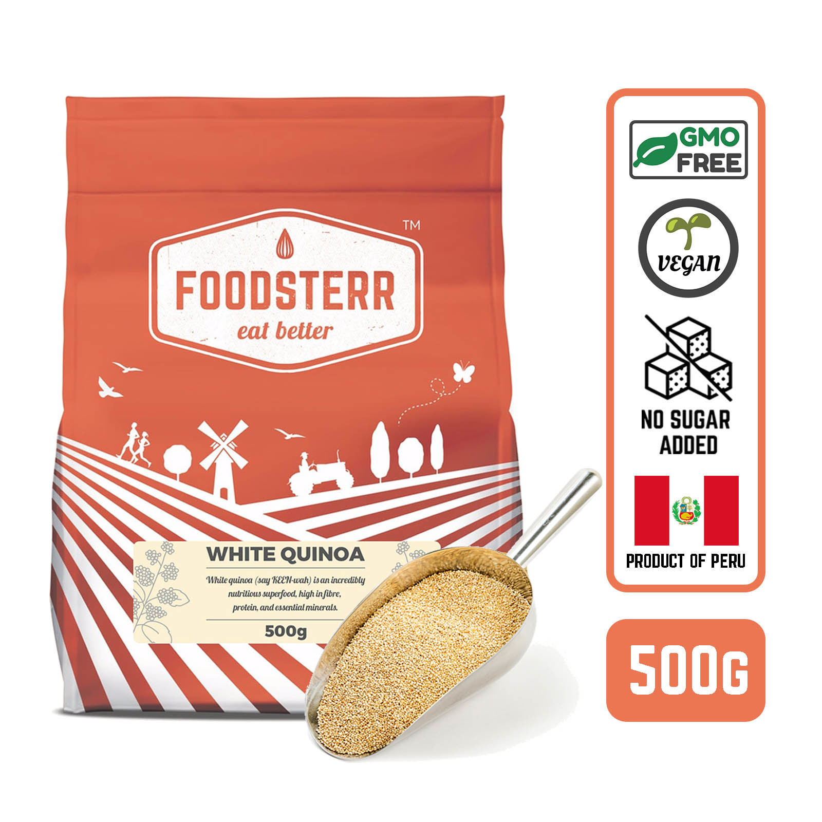 Foodsterr Peruvian White Quinoa Grains