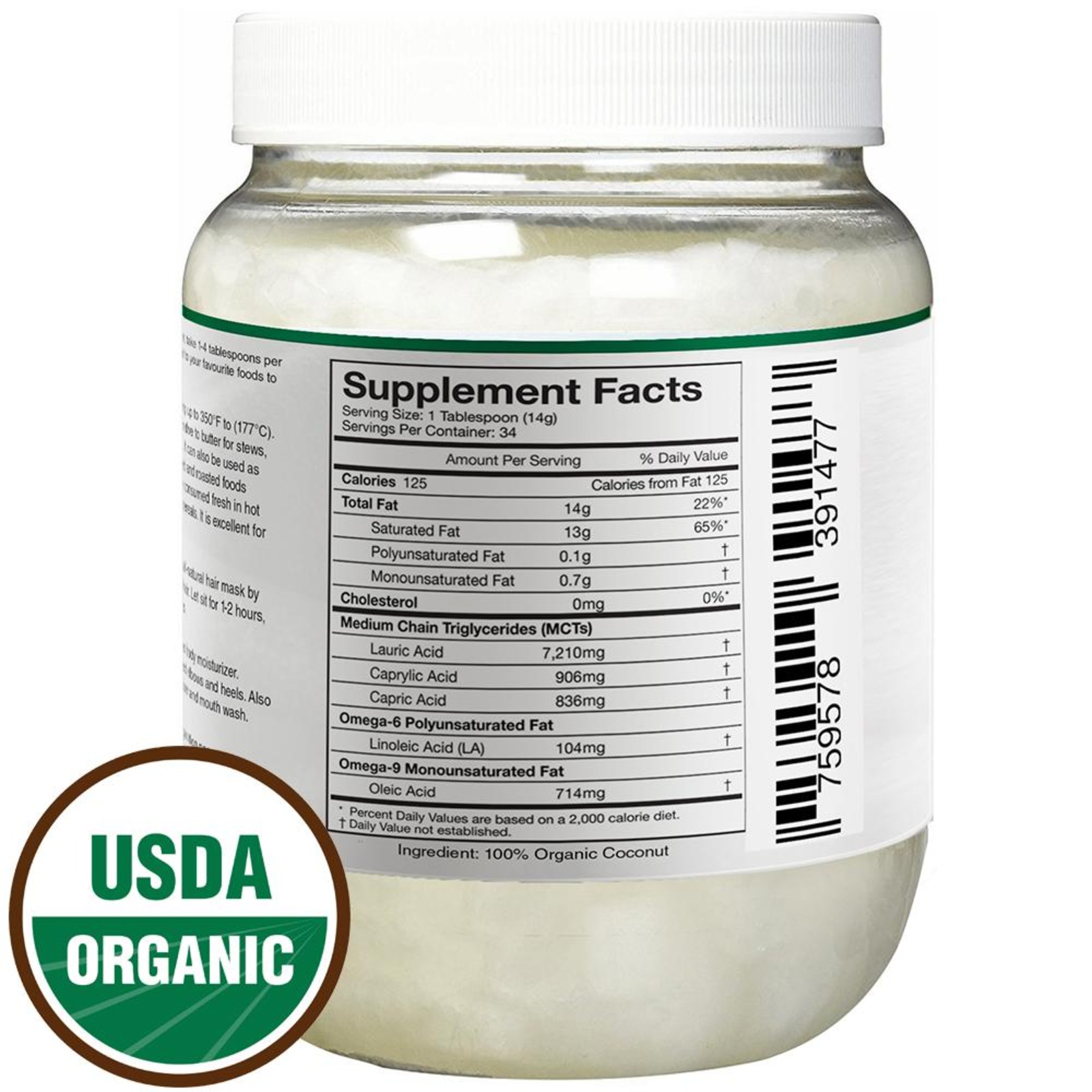 Biofinest Extra Virgin Coconut Oil - Organic Pure Cold-Pressed