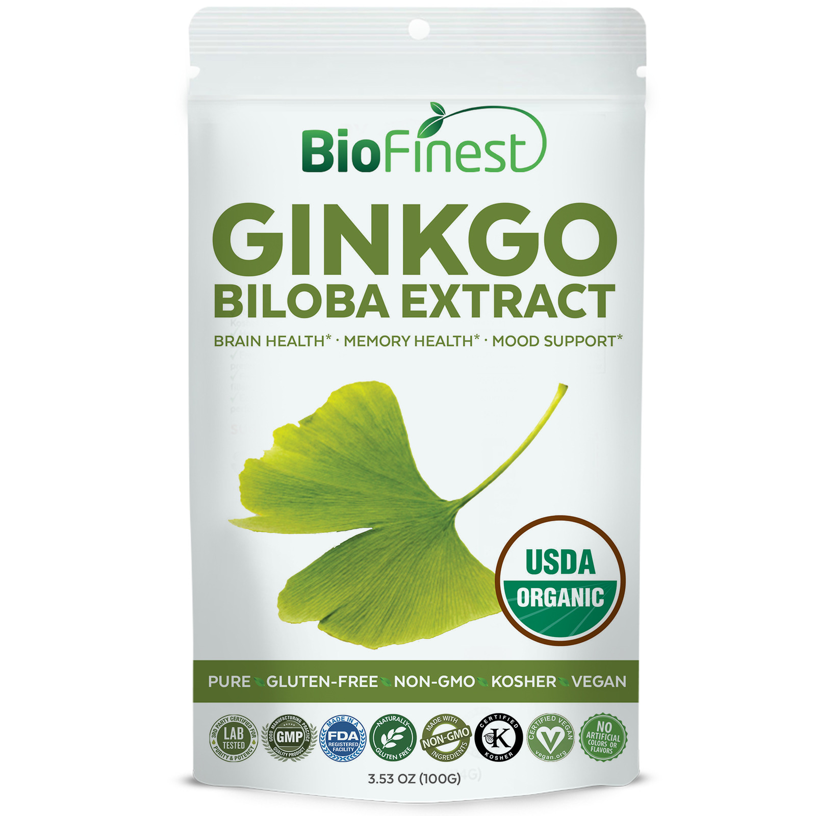 Biofinest Ginkgo Biloba Leaf Extract Powder Supplement