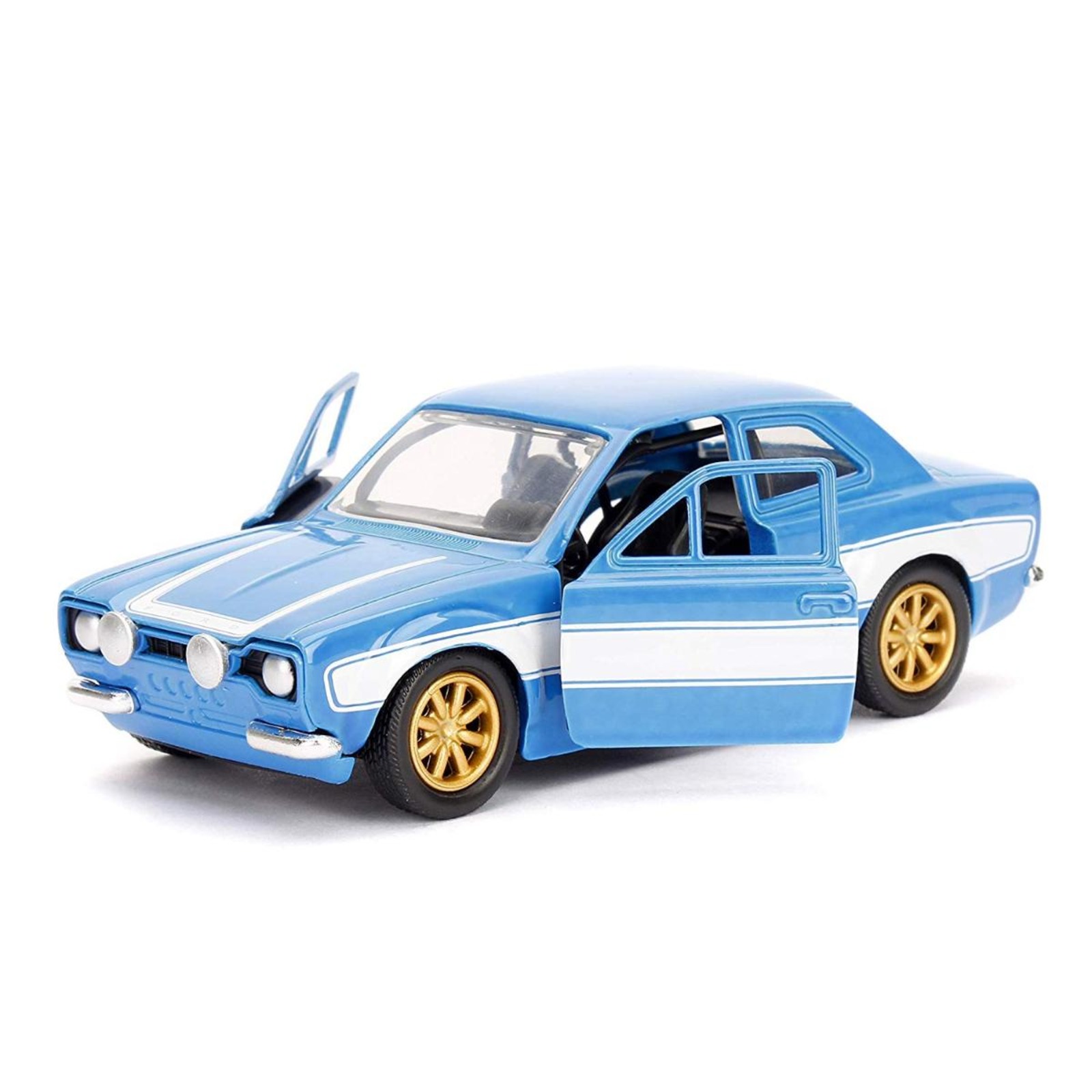Jada 1970 Brian's Ford Escort Blue with White Stripes
