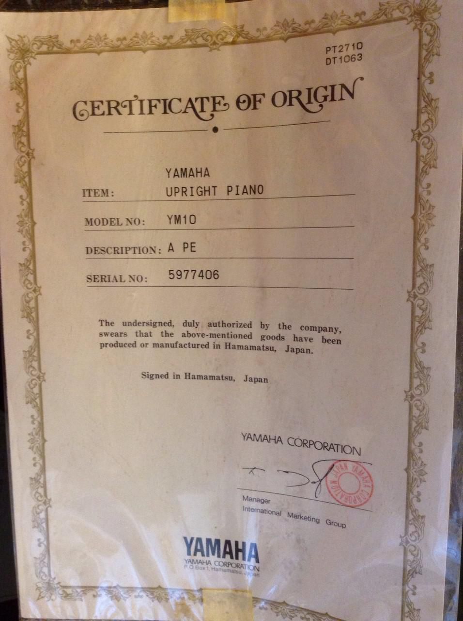 certificate of orgin