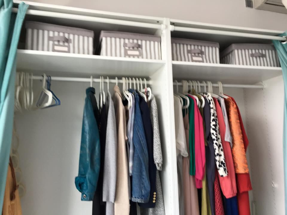 Ikea Warderobe W 2m H 2 20m Two 1m Pieces Incl Shoe Rack And