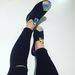 Rita Ora Superstar Slip-On Sneakers in Black & Rainbow