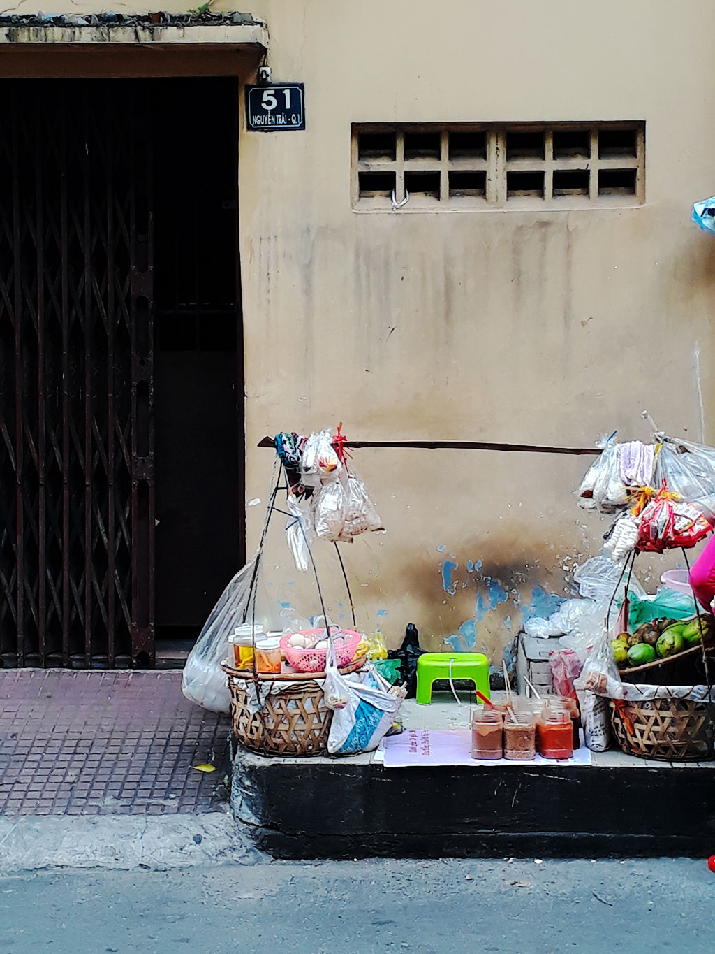 A pedlar on the street - familiar image of VietNam A pedlar on the street - familiar image of VietNam