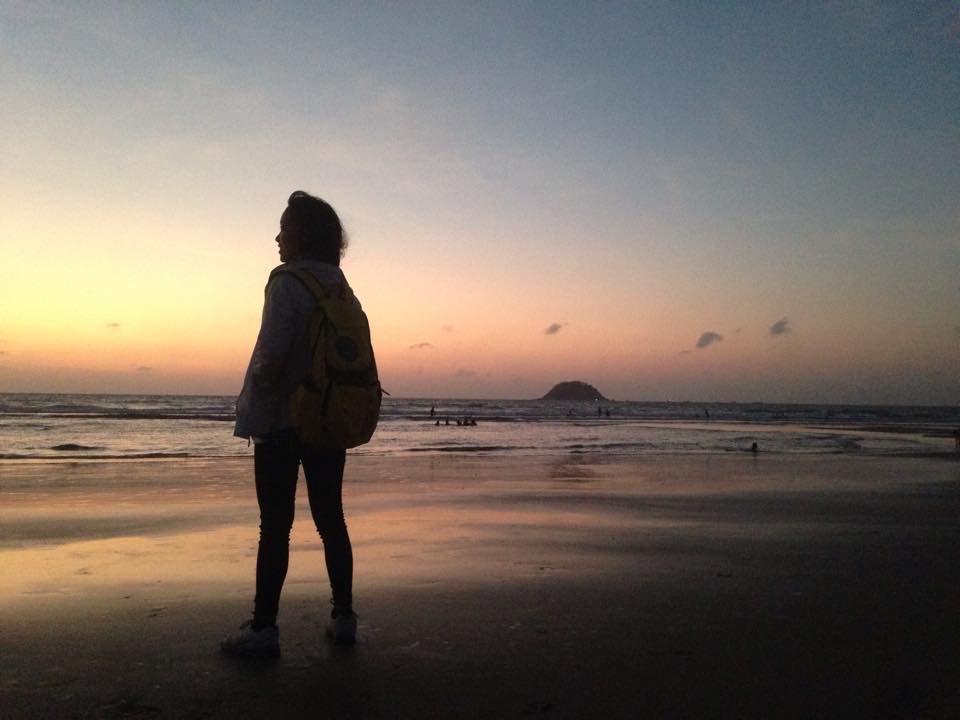 The morning in the lagi Beach. The people in here wake up very early and exercise on the sand near the coast.