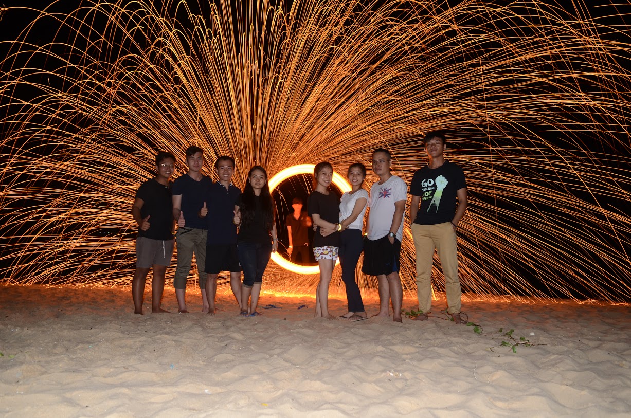 Steel wool spinning. Steel wool spinning.