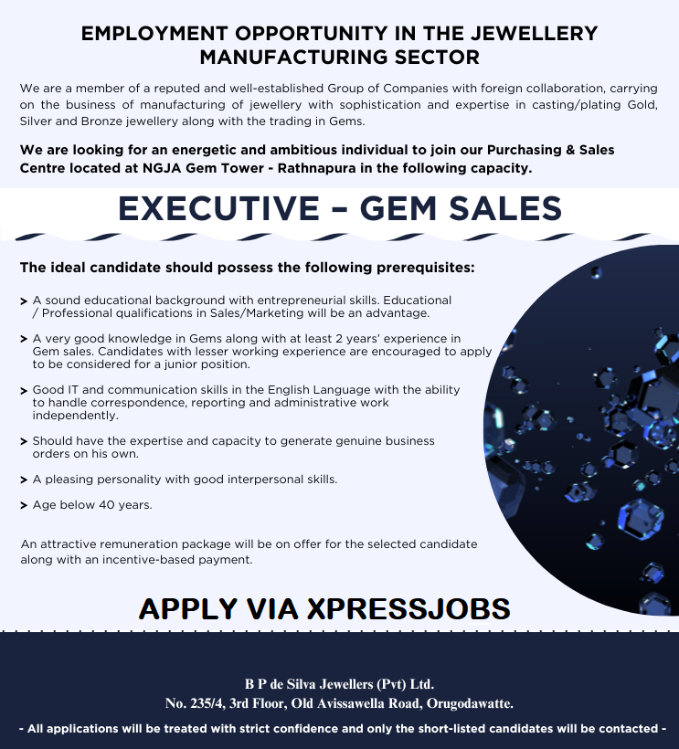 executive-gem-sales-rathnapura-bp-de-silva-jewellers-pvt-ltd