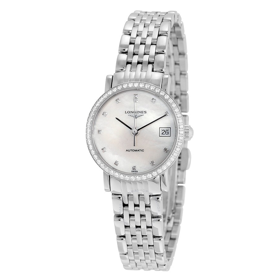Longines Elegant Mother of Pearl Diamond Automatic Ladies L4.309.0.87.6 (L43090876)