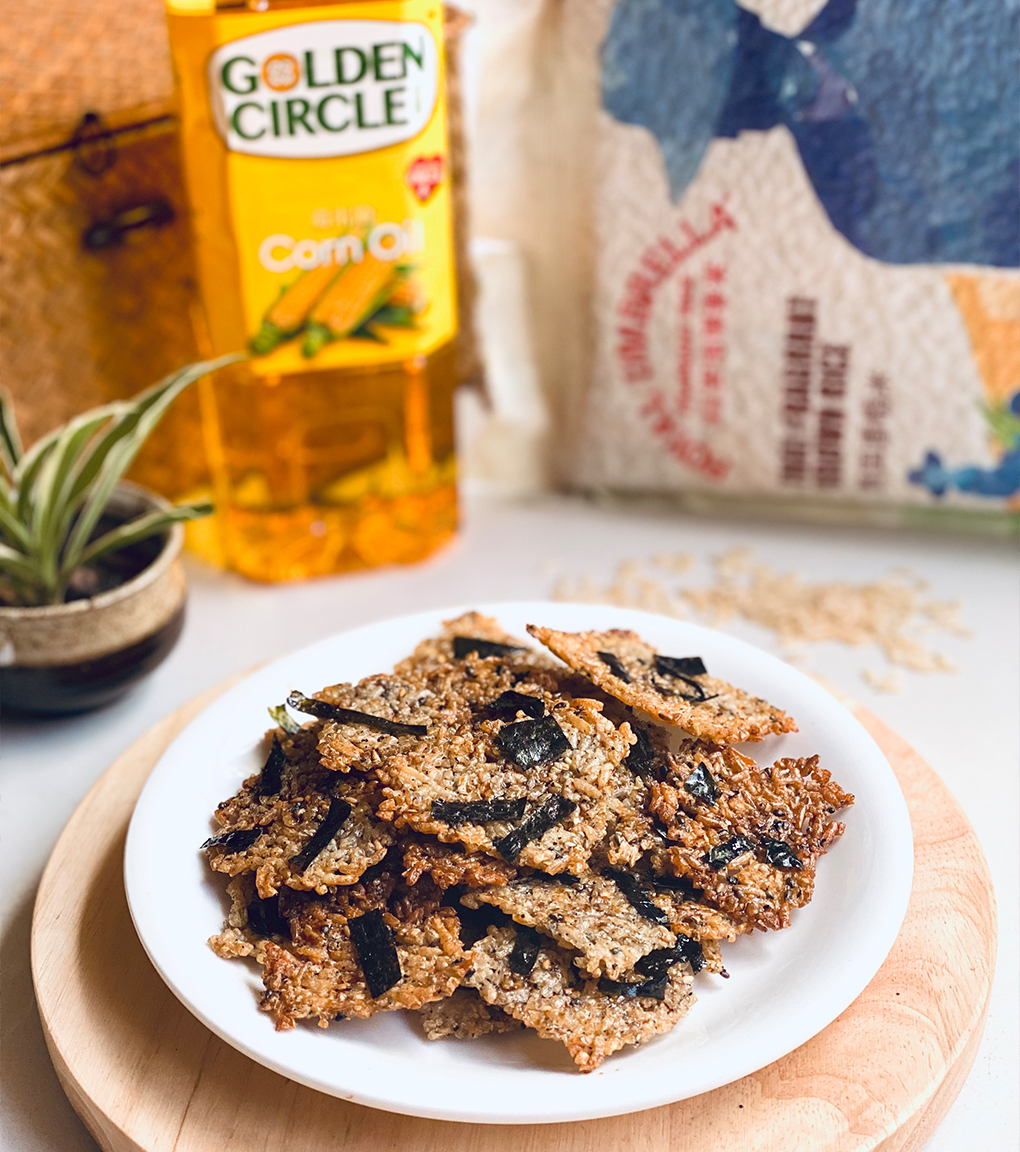 Baked Soy Sauce Brown Rice Crackers YoRipe