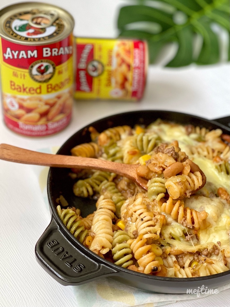 Cheesy Baked Beans Pasta YoRipe