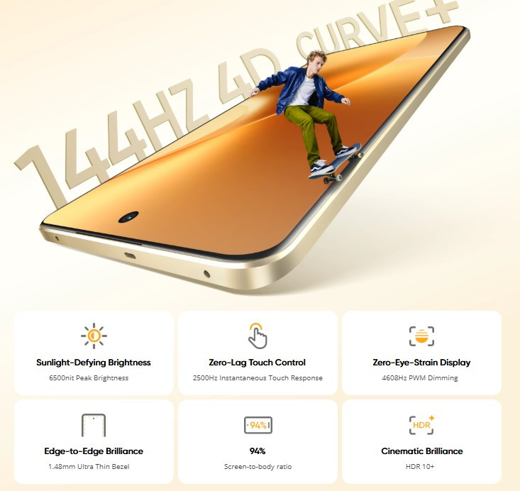 Realme 15 Pro 5G Malaysia 144Hz curved display