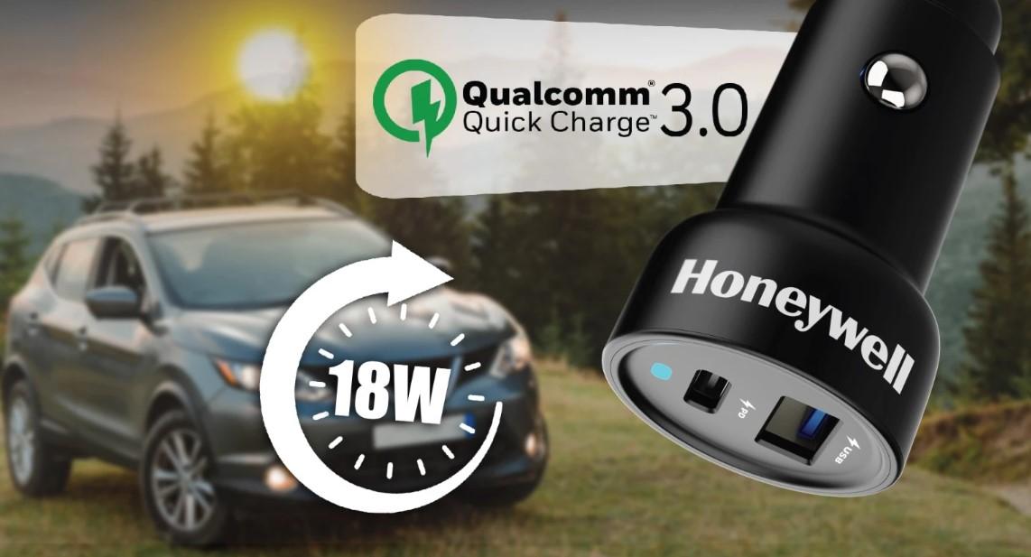 Honeywell Micro CLA Smart Car Charger malaysia pps qc 3.0 fast charging support