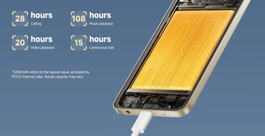 POCO C71 Malaysia 5200mAh long lasting battery