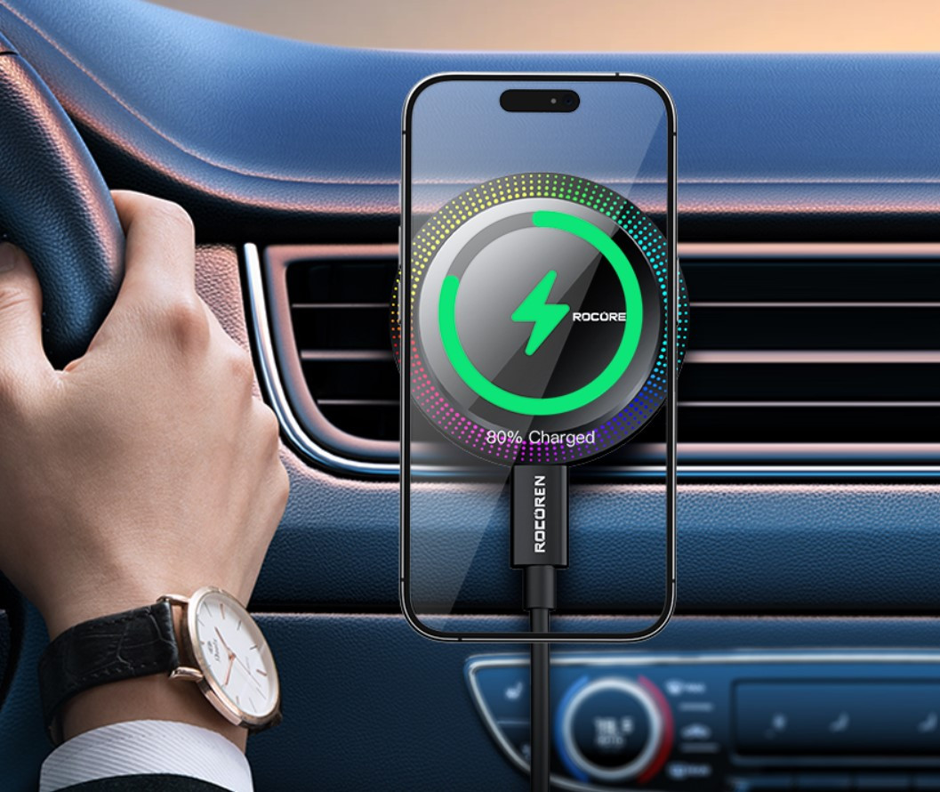 Rocoren Star Car Magnetic Wireless Charging Stand 15W (Air Outlet Type) Malaysia do not block aircond