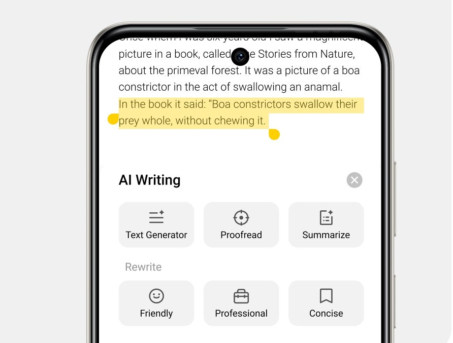 Infinix Smart 10 4G malaysia ai writing assistant
