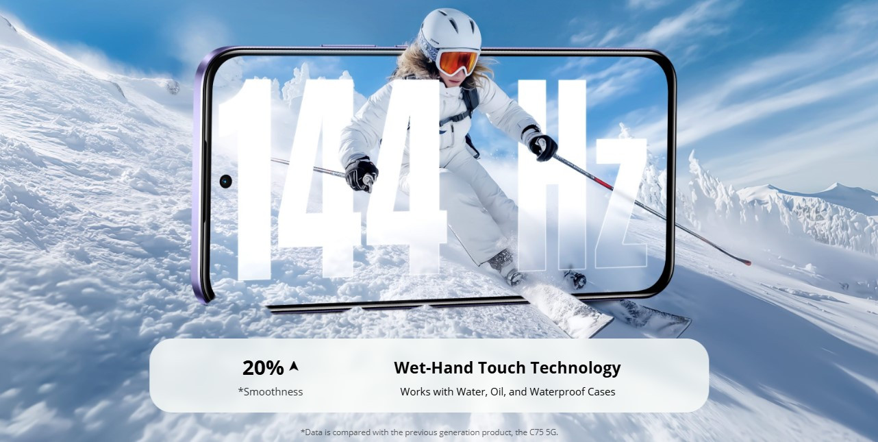 Realme C85 5G Malaysia Fluid 144Hz Touch Experience