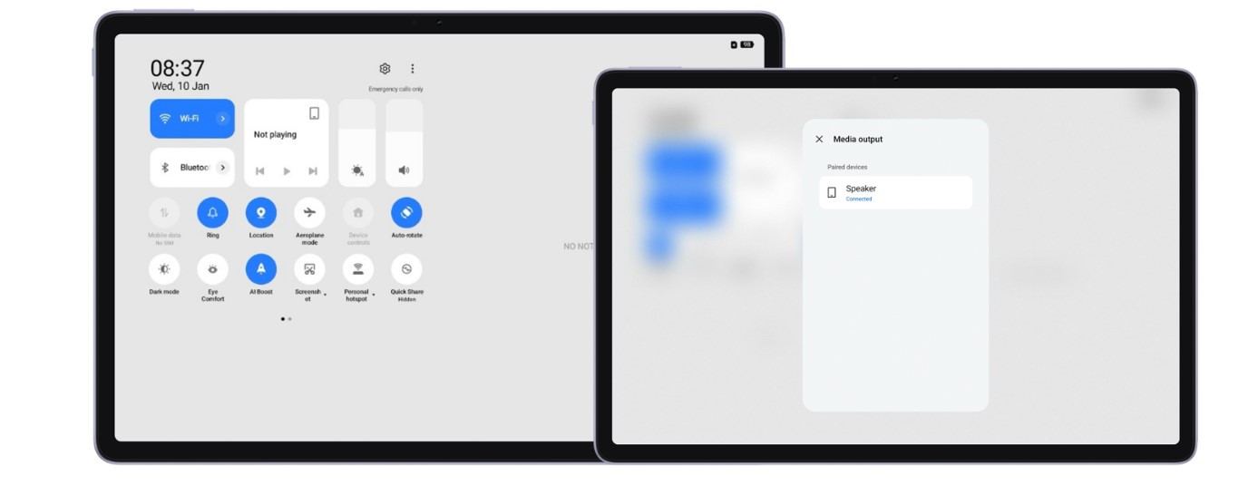 Realme Pad 2 Lite malaysia control centre
