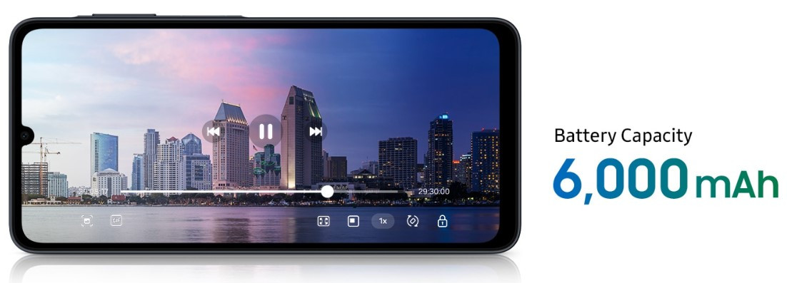 Samsung Galaxy A07 5G Malaysia 6000mAh battery