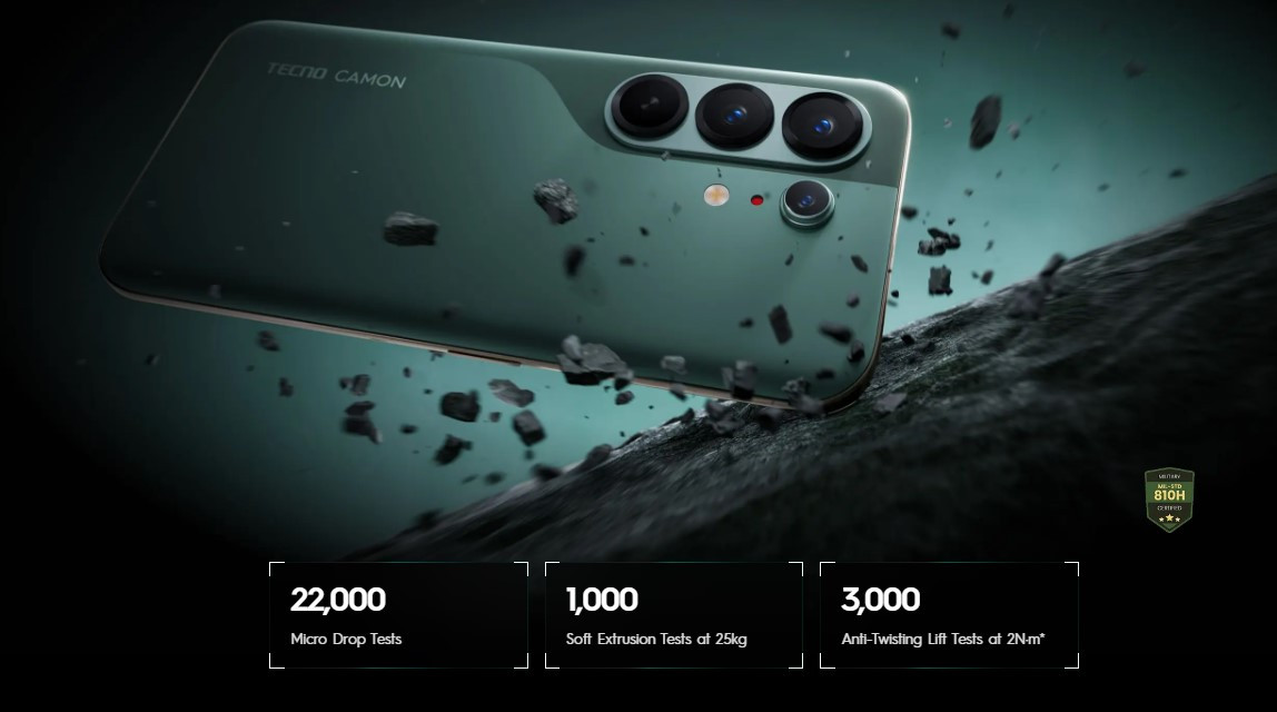 TECNO Camon 50 Ultra 5G Malaysia military grade durability